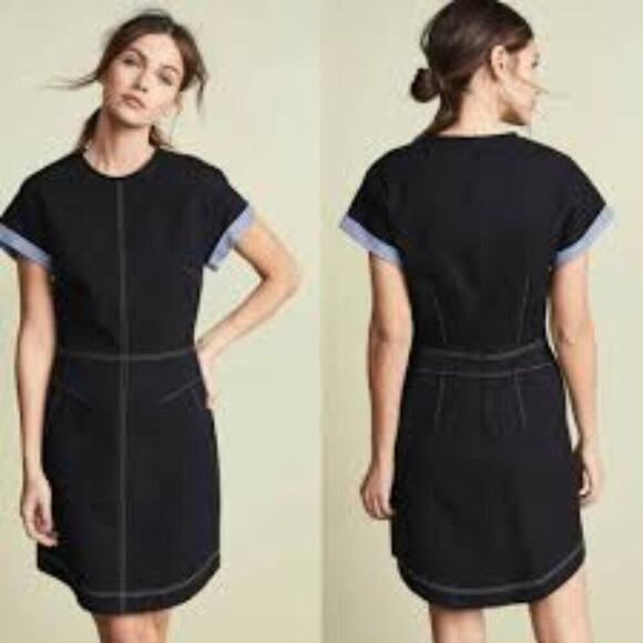 DEREK LAM CROSBY STRETCH TWILL DRESS SIZE 12 - Picture 1 of 8